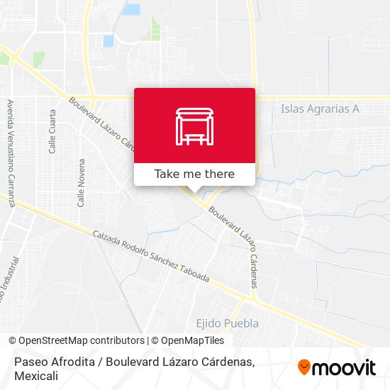 Paseo Afrodita / Boulevard Lázaro Cárdenas map