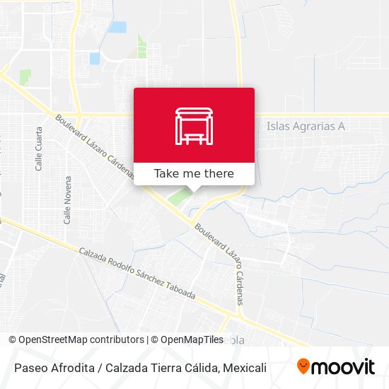 Paseo Afrodita / Calzada Tierra Cálida map