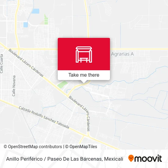 Mapa de Anillo Periférico / Paseo De Las Bárcenas