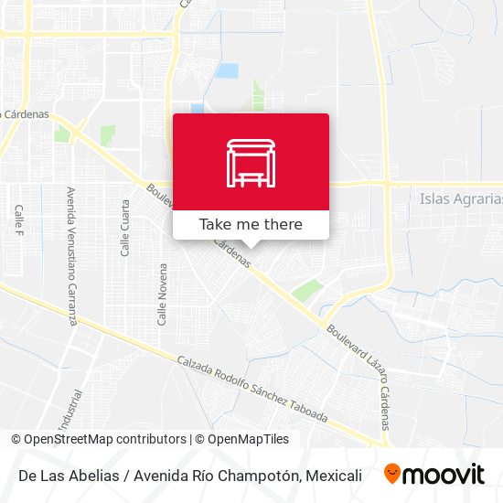 Mapa de De Las Abelias / Avenida Río Champotón