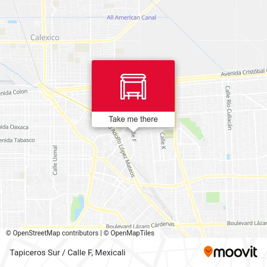 Mapa de Tapiceros Sur / Calle F