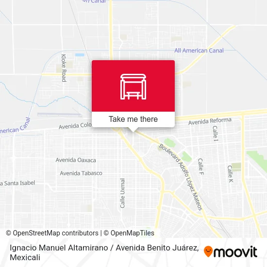 Mapa de Ignacio Manuel Altamirano / Avenida Benito Juárez