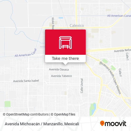 Avenida Michoacán / Manzanillo map