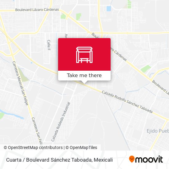 Cuarta / Boulevard Sánchez Taboada map