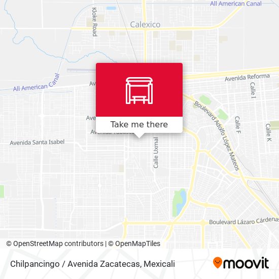 Chilpancingo / Avenida Zacatecas map