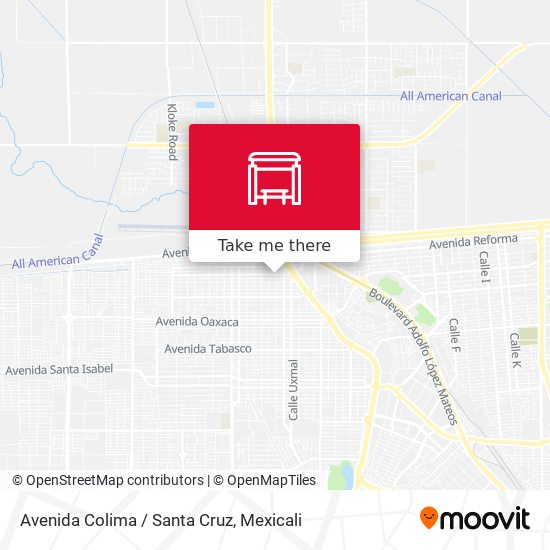 Avenida Colima / Santa Cruz map