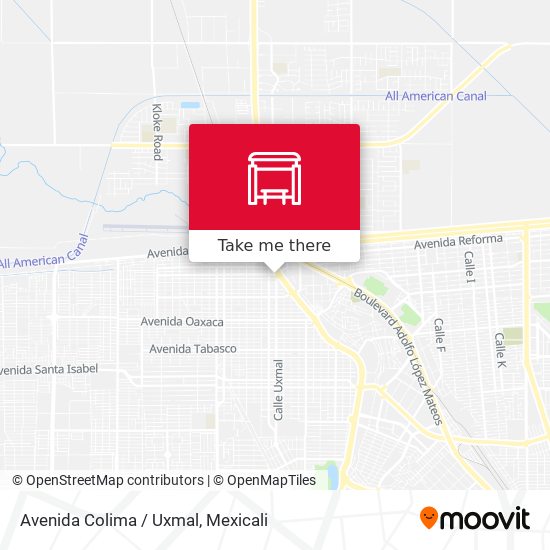 Avenida Colima / Uxmal map