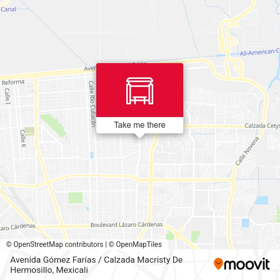 Avenida Gómez Farías / Calzada Macristy De Hermosillo map
