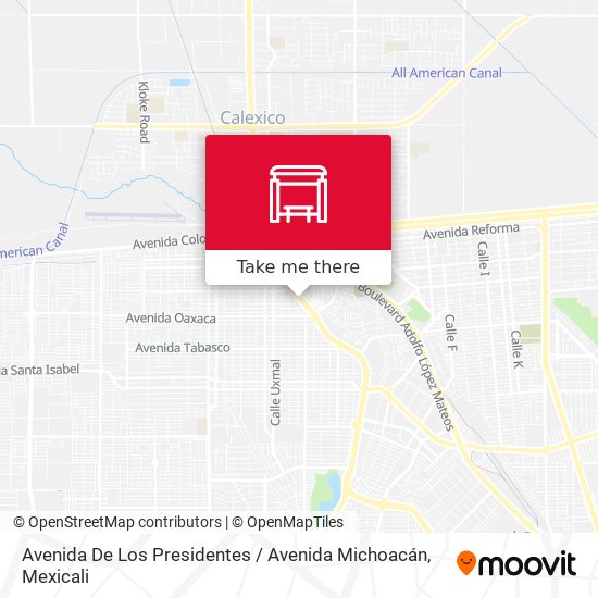 Avenida De Los Presidentes / Avenida Michoacán map