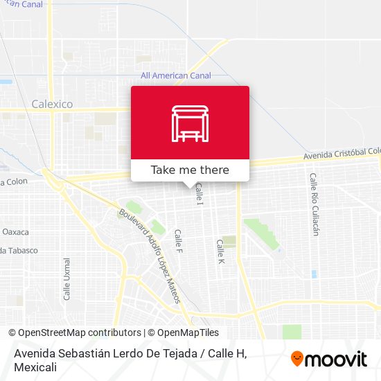 Mapa de Avenida Sebastián Lerdo De Tejada / Calle H