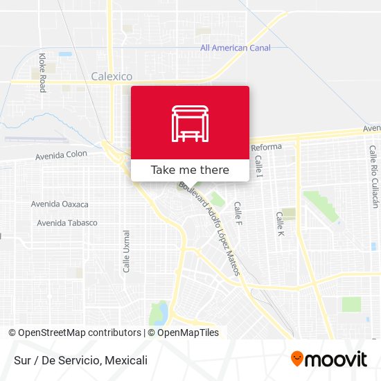 Mapa de Sur / De Servicio