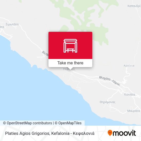 Platies Agios Grigorios map