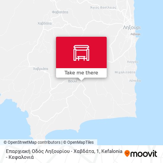 Επαρχιακή Οδός Ληξουρίου - Χαβδάτα, 1 map