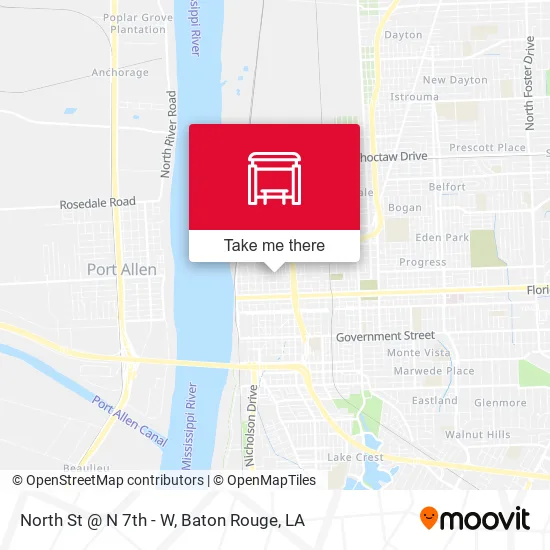 North St @ N 7th - W map