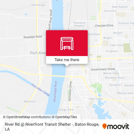 River Rd @ Riverfront Transit Shelter - map