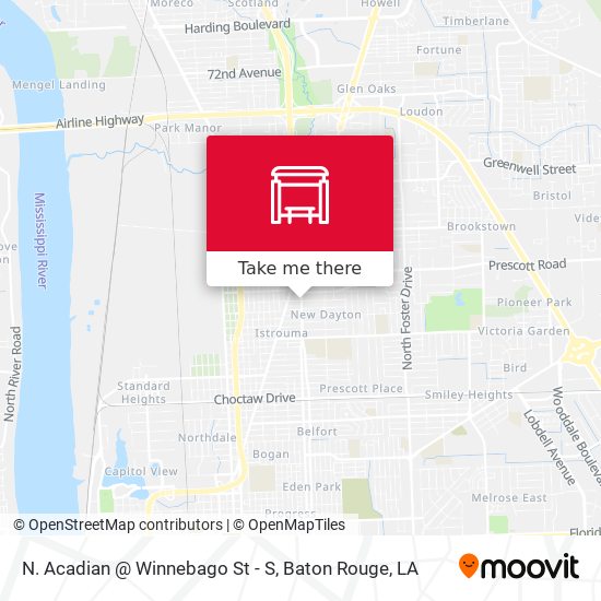 Mapa de N. Acadian @ Winnebago St - S
