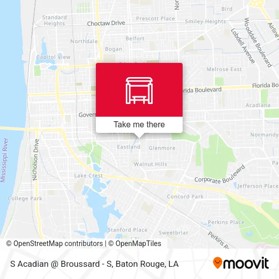 S Acadian @ Broussard - S map