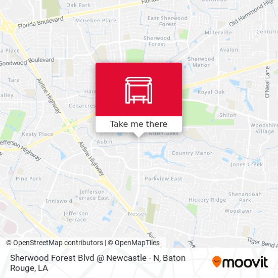 Sherwood Forest Blvd @ Newcastle - N map