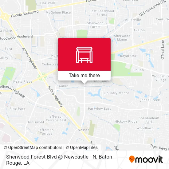 Sherwood Forest Blvd @ Newcastle - N map