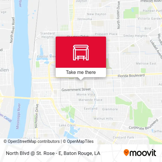 North Blvd @ St. Rose - E map