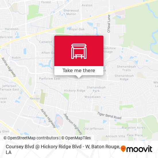 Coursey Blvd @ Hickory Ridge Blvd - W map