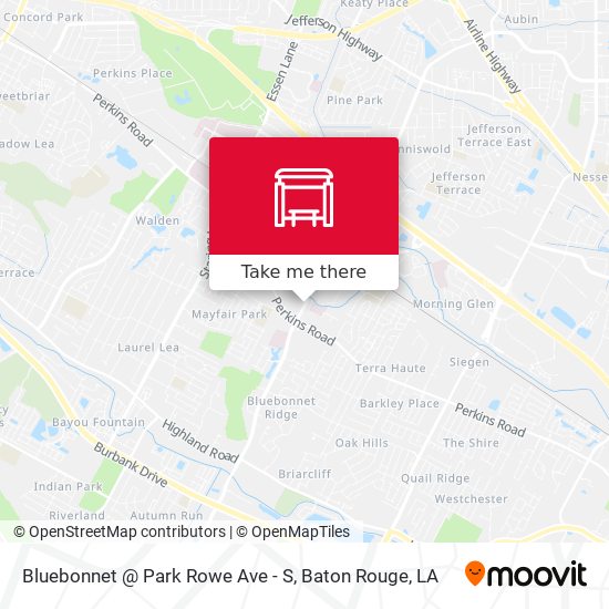Bluebonnet @ Park Rowe Ave - S map