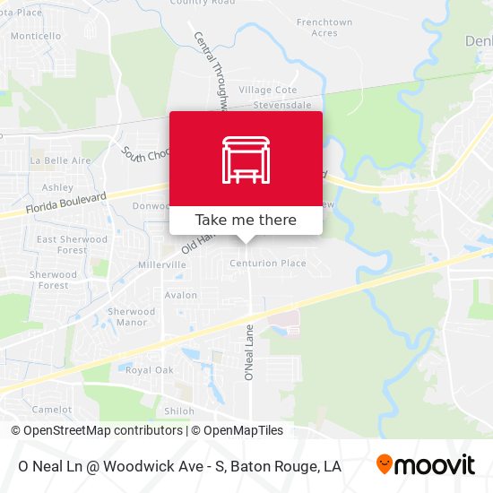 O Neal Ln @ Woodwick Ave - S map