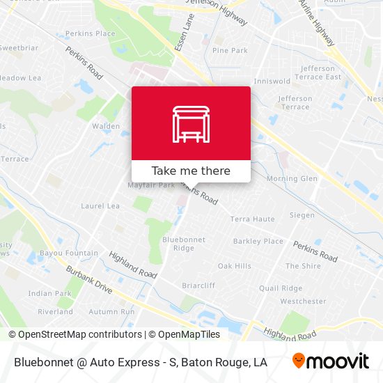 Bluebonnet @ Auto Express - S map