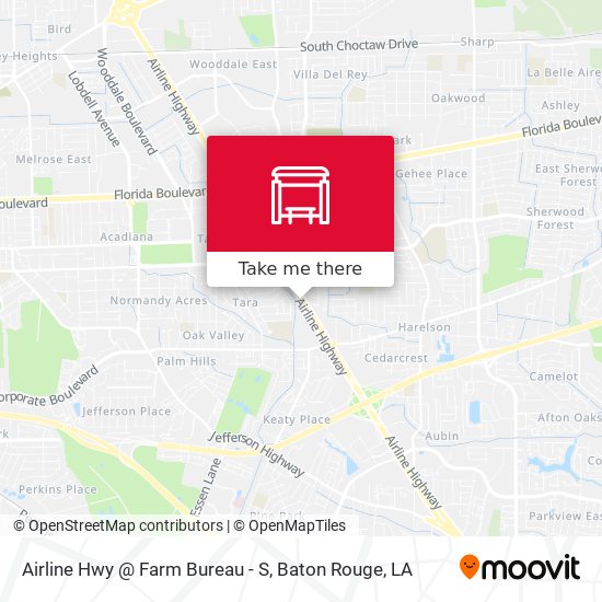 Airline Hwy @ Farm Bureau - S map