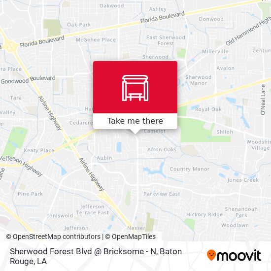 Sherwood Forest Blvd @ Bricksome - N map