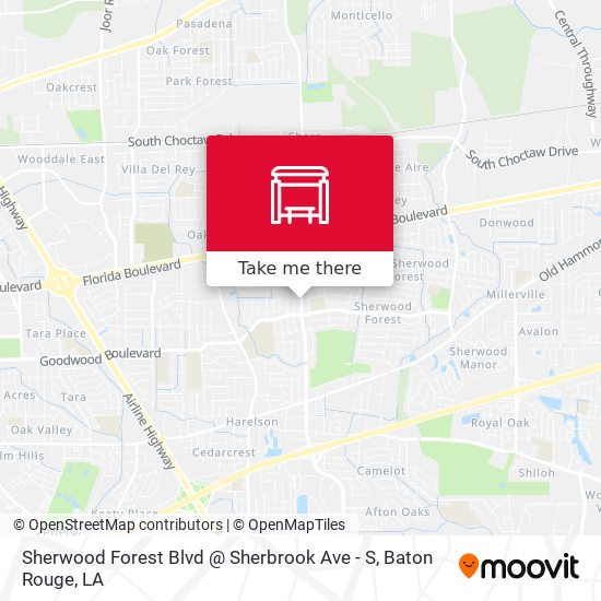Sherwood Forest Blvd @ Sherbrook Ave - S map
