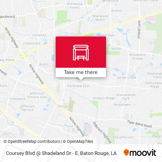 Mapa de Coursey Blvd @ Shadeland Dr - E