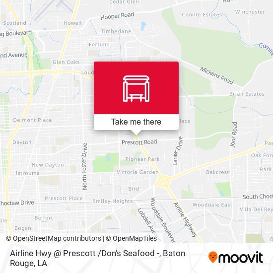 Mapa de Airline Hwy @ Prescott /Don's Seafood -