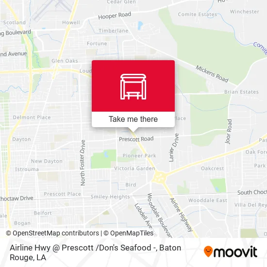 Airline Hwy @ Prescott /Don's Seafood - map