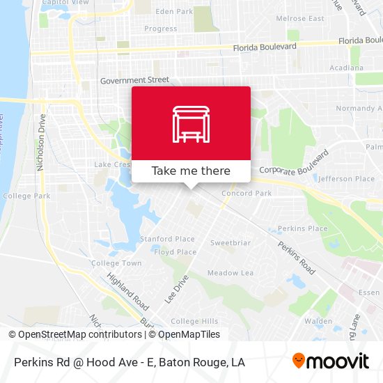 Perkins Rd @ Hood Ave - E map