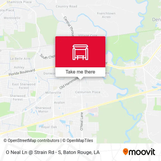 O Neal Ln @ Strain Rd - S map