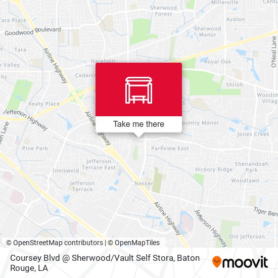 Coursey Blvd @ Sherwood / Vault Self Stora map