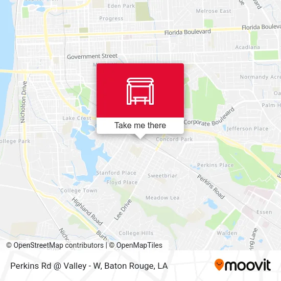 Perkins Rd @ Valley - W map