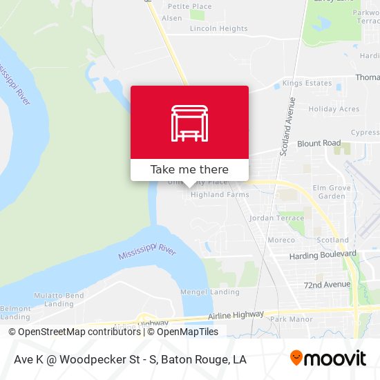 Ave K @ Woodpecker St - S map