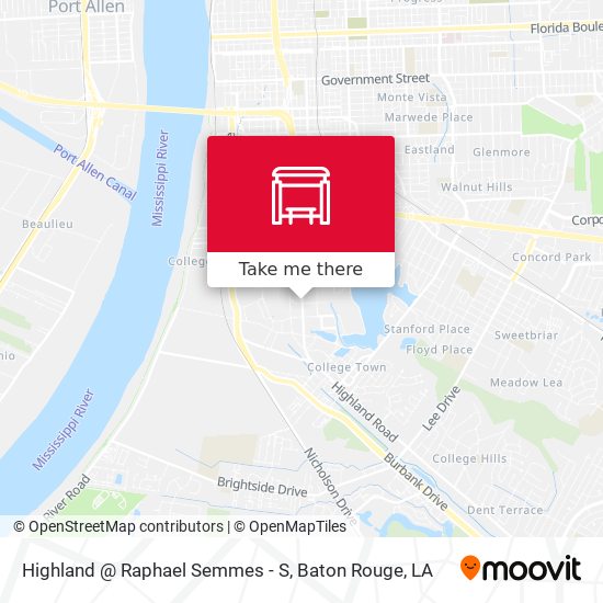 Highland @ Raphael Semmes - S map