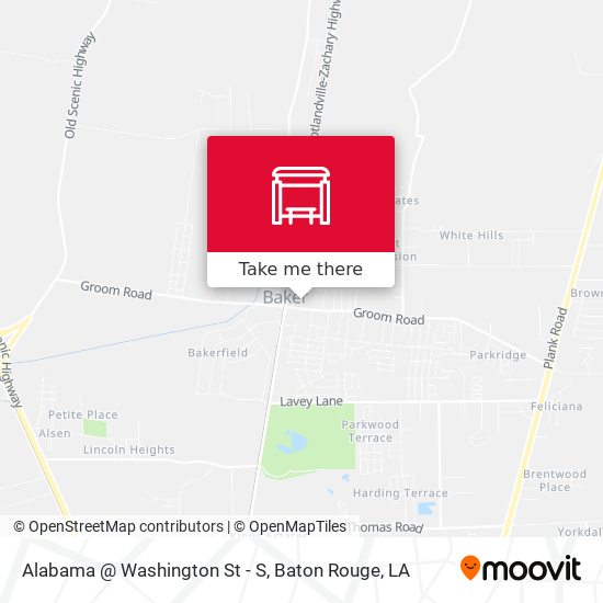 Alabama @ Washington St - S map