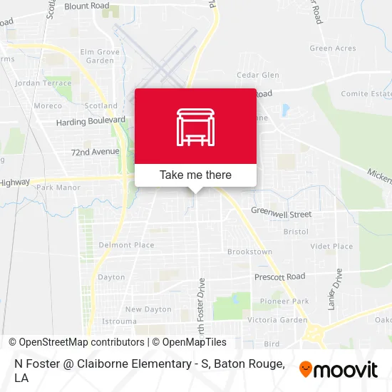 N Foster @ Claiborne Elementary - S map