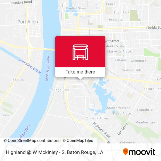 Highland @ W Mckinley - S map