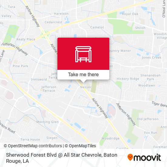 Sherwood Forest Blvd @ All Star Chevrole map
