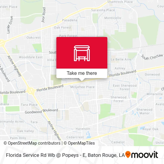 Florida Service Rd Wb @ Popeys - E map