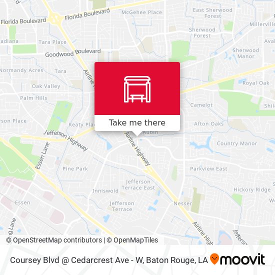 Mapa de Coursey Blvd @ Cedarcrest Ave - W