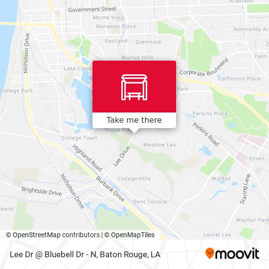 Lee Dr @ Bluebell Dr - N map