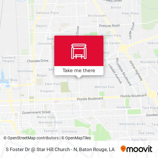 S Foster Dr @ Star Hill Church - N map