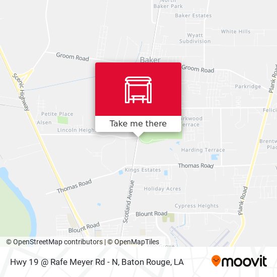 Hwy 19 @ Rafe Meyer Rd - N map