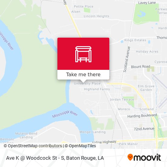 Ave K @ Woodcock St - S map